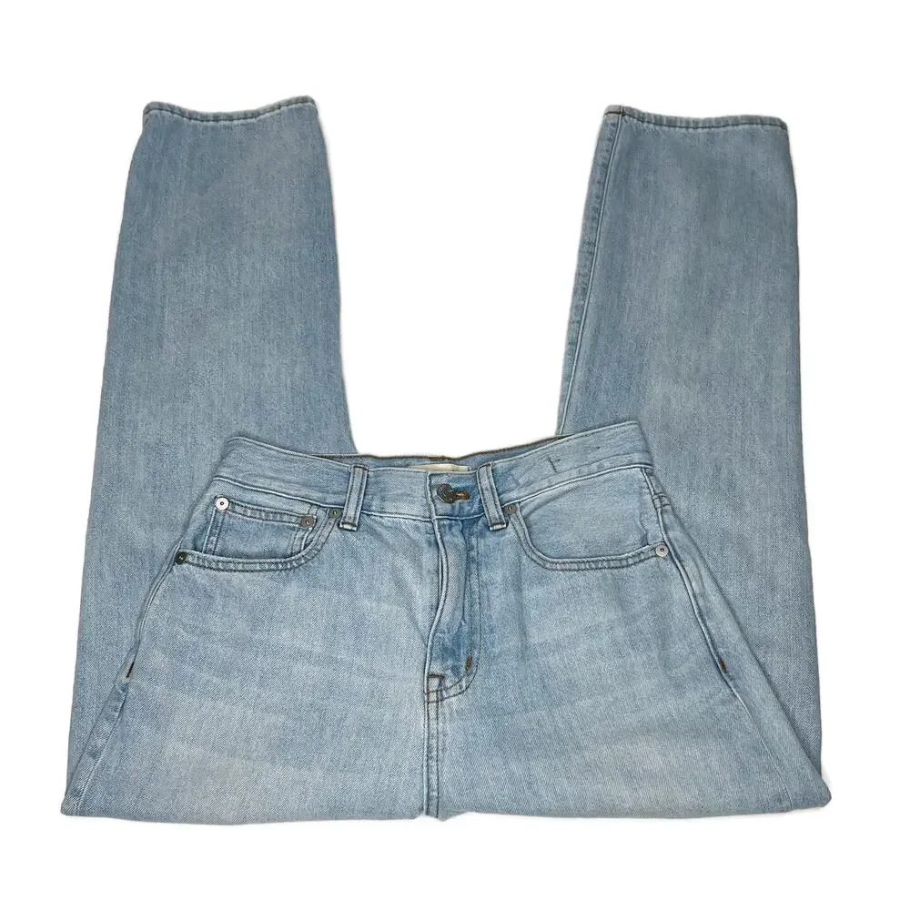 Madewell 90s Straight Crop Ripped Knee Jeans Womens 25 Fitzgerald